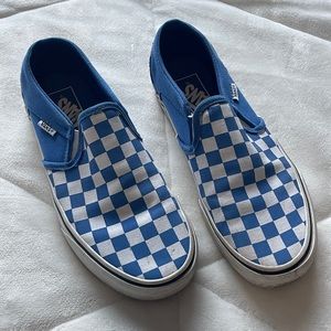 Vans Slide On Blue Check Size 7.5
